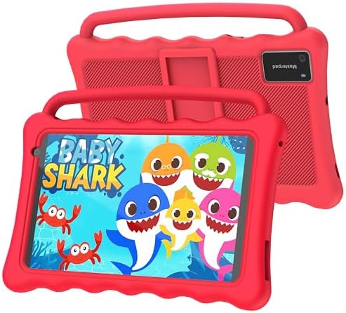 Home 130 Kids Tablet 7 Inch,Android 12 Tablet for Kids,Toddler Tablets with KIDOZ Parental Control App,2GB RAM+32GB Storage,Education,Games,Best Gift for Kids Learning and Playing,Red