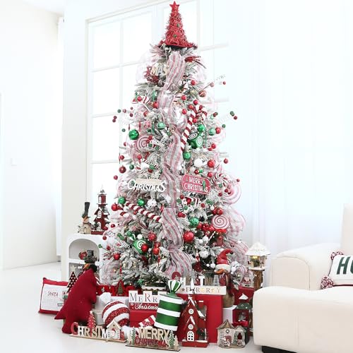 Sea Team 70-Pack Shatterproof Plastic Christmas Ball Ornaments Set, Multi-Size Christmas Baubles, Hanging Decorations for Xmas Tree, Wreath, Garland, (1.18-1.97 Inches, Green)