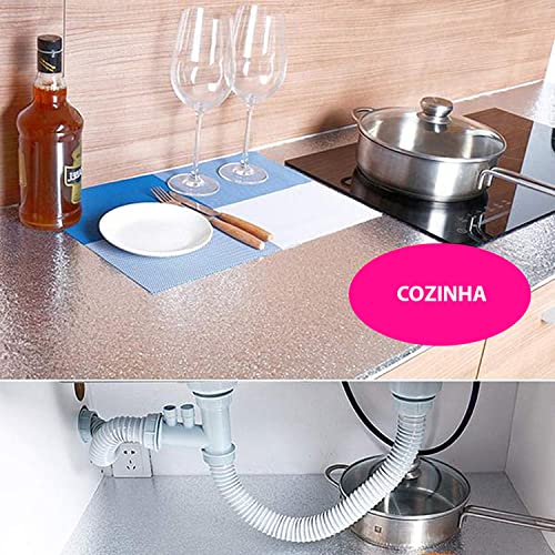 Adesivo De Alumínio À Prova De Água Óleo Calor Protetor Impermeável 5 Metros x 40cm Fácil De Limpar