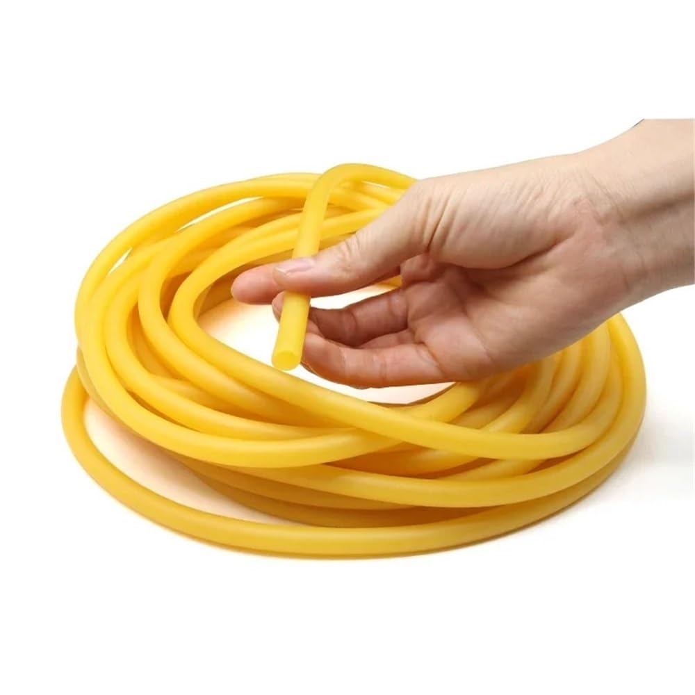Manguera de látex amarilla de alta presión (1 unidad): resistente a la abrasión, suave y natural, for plomería y uso industrial.(10metersx6mmx10mm)