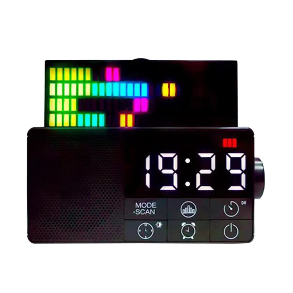 Milisten Radio-réveil sans Fil avec Haut-Parleur FM Réveil Numérique pour Chambre Horloge avec Fonction Snooze Décoration Intérieure Vintage
