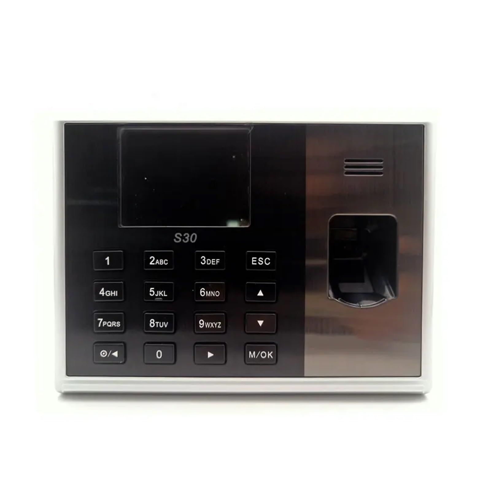 SAeWare Máquina USB de asistencia de tiempo de huellas dactilares para pequeñas empresas, biométrica, grabadora de sistema de asistencia de oficina para pequeñas empresas, negro, S30