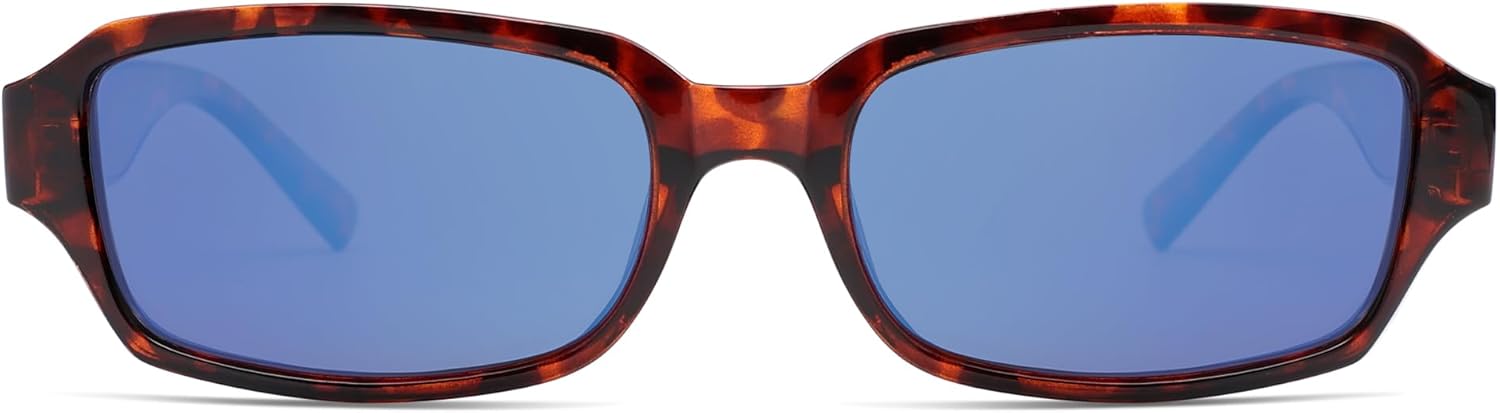 Retro Trendy Rectangle Square Sunglasses Womens Mens 70s Classic Vintage Small Sun Glasses AR82277 - Image 3