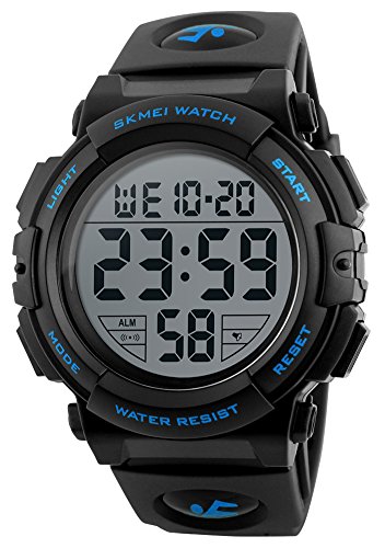 SKMEI ~^[ EHb` vX`bN oh dqv ϏՌ h LED @\ Sport X|[c fW^ rv (u[)