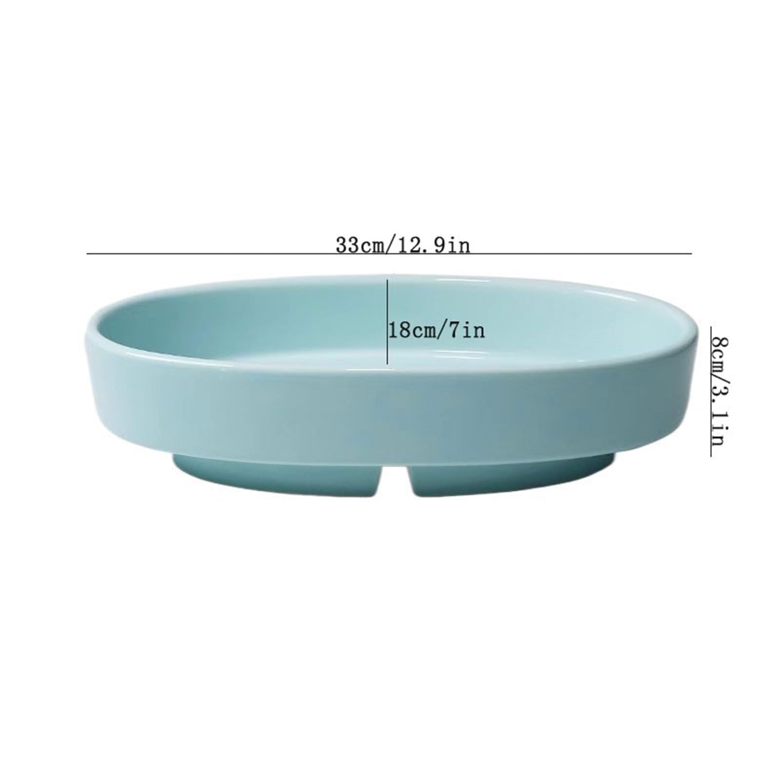 Sottovasi per Fiori Vassoio raccogligocce in Ceramica Minimalista Vaso(Blue)