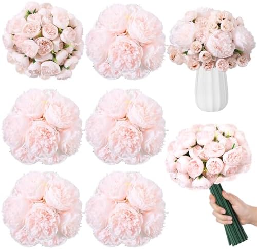 Yuxung Artificial Peonies Flowers - 8 Bundles Silk Boho Floral Arrangements For Wedding & Home - View #3