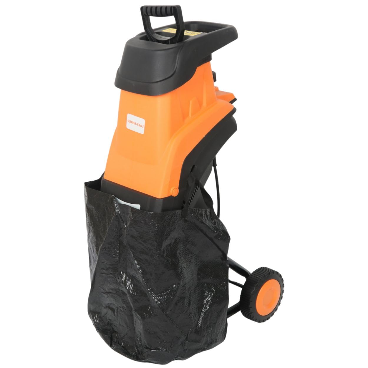 Lazy-Shred Electric Garden Shredder - 2500w Leaf & Wood Chipper - 50L Bag - 45mm Cutting Width