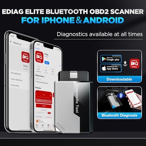 KINGBOLEN EDIAG Elite OBD2 Scanner Bluetooth,Bi-directional Scan Tool Full System Car Diagnostic Tool for iOS & Android,15 Resets Oil,Brake,DPF Regeneration Tool No Subscriptions Lifetime Update. - 9