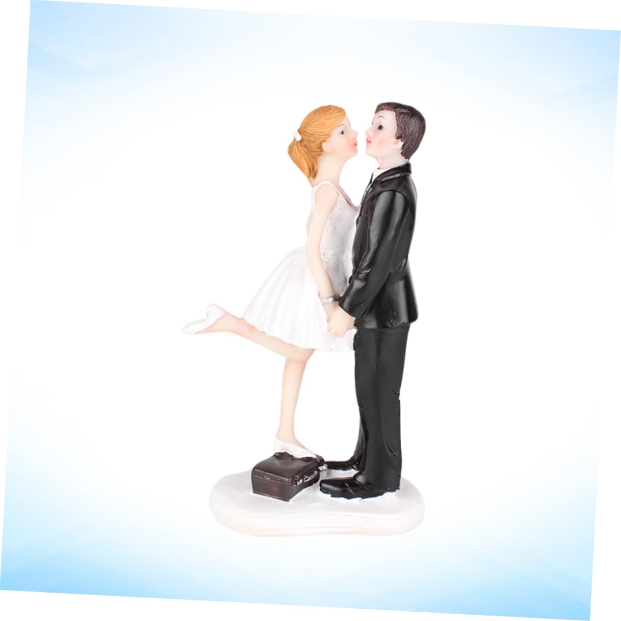 Abaodam 2stücke Braut Und Bräutigam Figuren Aus Resin Hochzeitskuchen Deko Süße Tortenaufsätze Für Hochzeit Und Feiern Liebevolle Tortendekorationen Teiliges