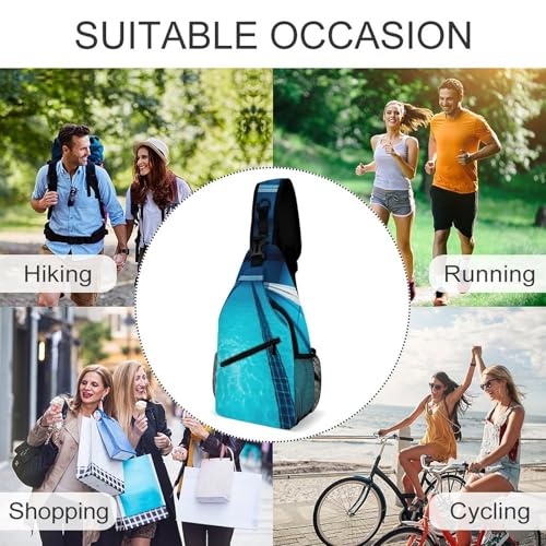 Mochila Sling Blanca para Senderismo y Uso Diario miniatura 6