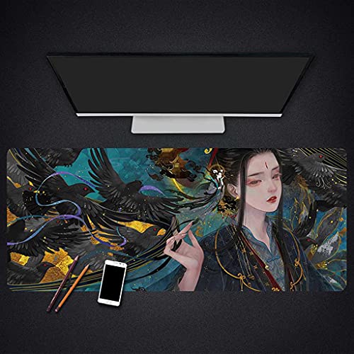 Tapis de souris XXL antidérapant fini les glissements avec le Fille Antique