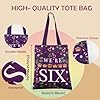LEVLO Broadway Theater Music Tote Bag Six Music Themed Gift Broadway Six Music Lovers Gift Broadway Six Queen Shopping Bag (WERE SIX tote bag 1uk) #4