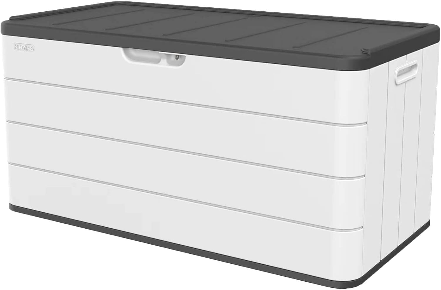 HOMSPARK 85 Gallon Resin Deck Box Waterproof, Thickened