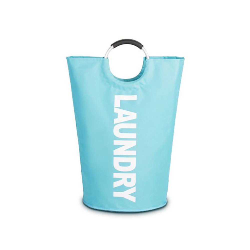 JIAN YA NA Foldable Laundry Basket, Large Laundry Bag, Washing Basket with Handles, Collapsible Laundry Hamper bin (Blue)