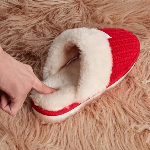 Image of OOW Cozy House Slippers for Women with Memory Foam Fuzzy Shoes for Indoor