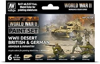 Vallejo VAL70208 Colours for Models and minatures, 17 ml (Pack of 6)