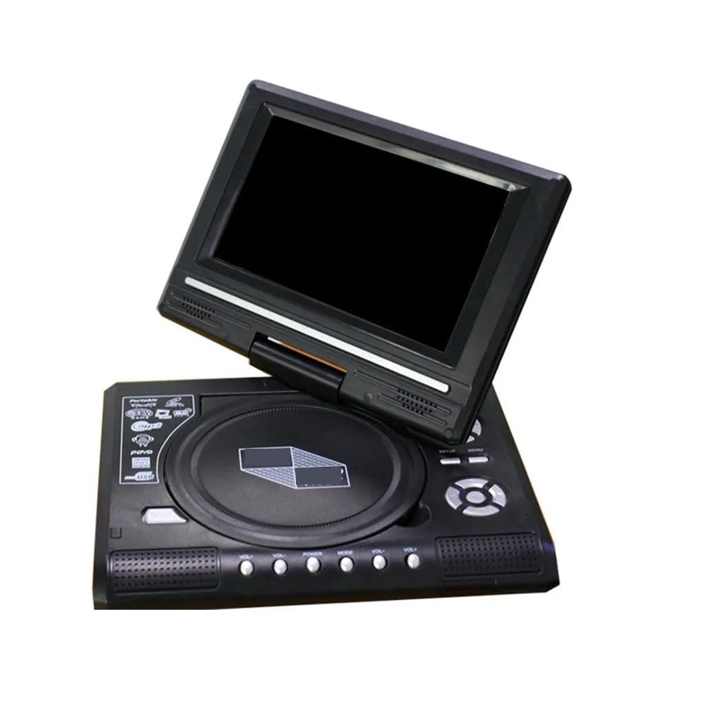 Lettore DVD Portatile, Lettore DVD portatile da viaggio video HD con schermo rotazione di 270 gradi telecomando