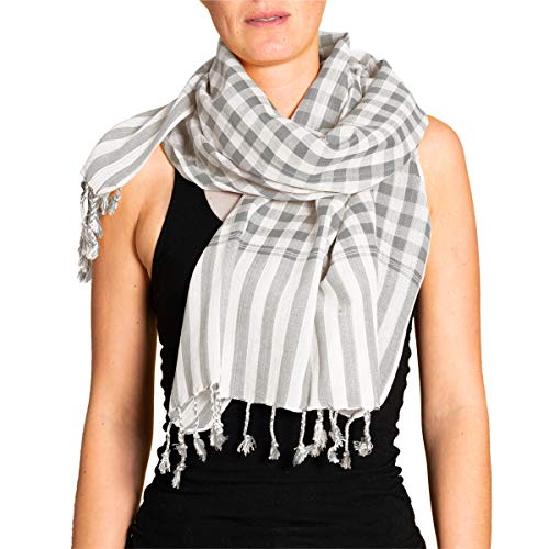 PANASIAM Krama lightgrey, 165x65cm Cover