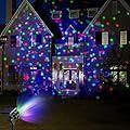 Colorful Solar Christmas RGB Star Projector Outdoor LED Xmas Moving Light Landscape Xmas Decor Lamp Christmas Moving Party Light