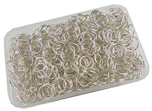 Image of eshoppee Silver 6mm Round Open Jump Rings | 100 gm, Unsoldered, Jewellery Making Material, Fitting Kit, Art and Craft Kit