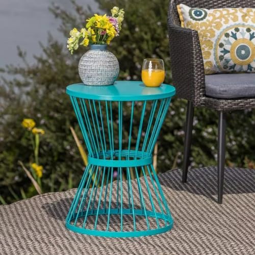 Image of Furniture for The Living Room and Office: Coffee Table, Center Table, Storage Basket, Wire Basket with Metal Top, Bedside Table, Side Table Sky Blue