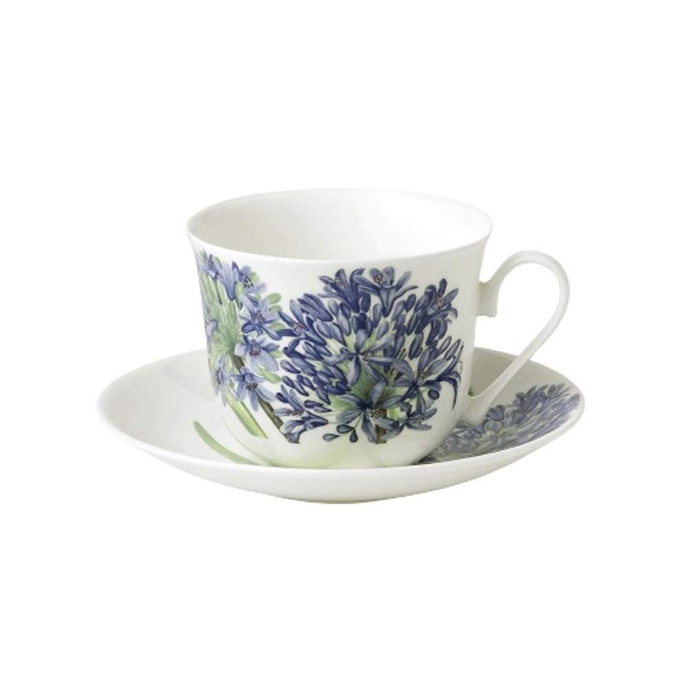 Roy Kirkham Breakfast Cup/Saucer, Agapanthus, Set of 2