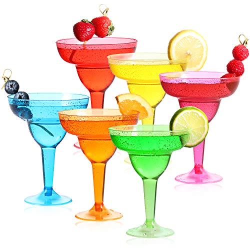36 Pack Plastic Margarita Glasses Cups 12 oz, Disposable Cinco De Mayo