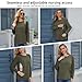 Women's 3 Pack Long Sleeve Nursing Tops for Breastfeeding with Hidden Zippers Soft Cotton Maternity Shirts