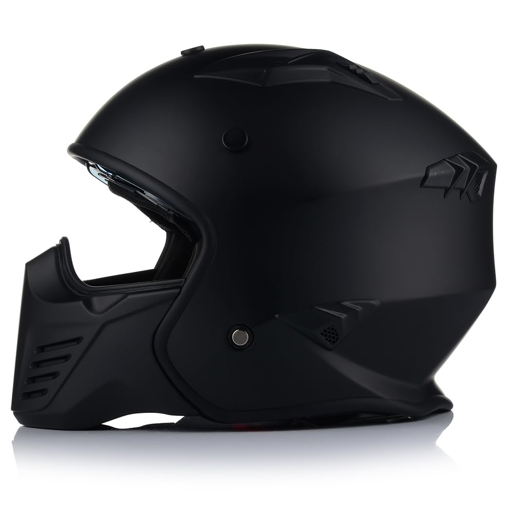 KASK MOTOCYKLOWY | VITO BRUZANO MAT | OTWARTY + ODPINANA SZCZĘKA + BLENDA 2XL (61cm)