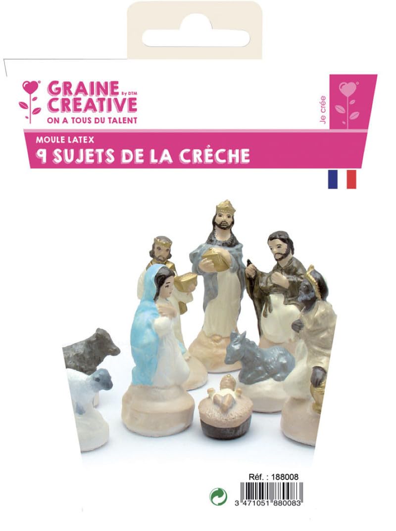 Graines Créatives {Color} Mtd Dtm Set Of 9 Latex Moulds - Nativity Scene Theme