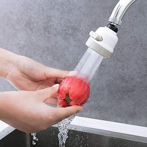 360 Degree Rotating Water-Saving Sprinkler, Faucet Aerator, 3-Gear Adjustable Head Nozzle Splash-Proof Filter Extender Sprayer for Kitchen Bathroom, Water Faucet Kitchen tap