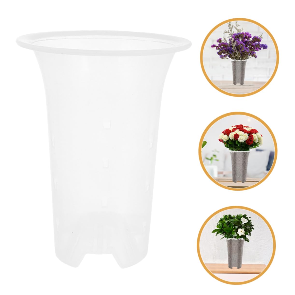 Pots D’orchidées en Plastique Blanc 8 Pièces, Pots de Pépinière
