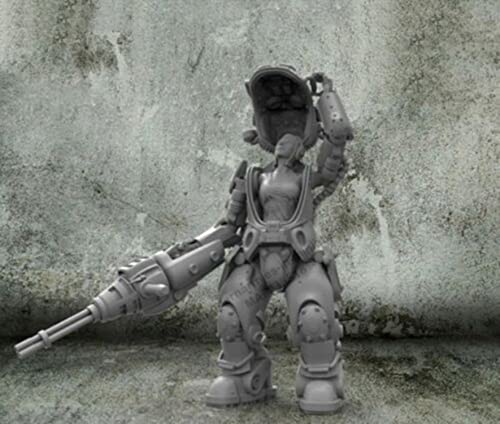 Figura modelo de guerrera antigua de resina 1:24 sin pintar miniatura 1