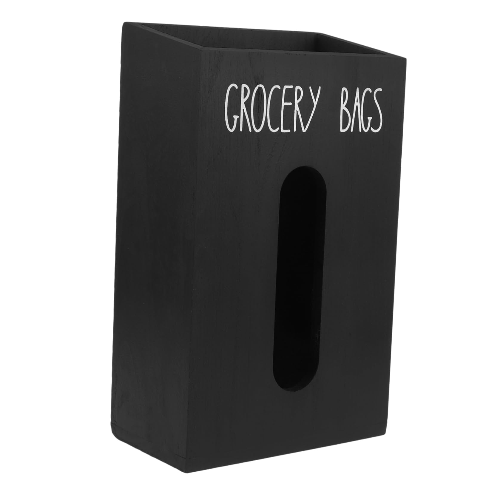 LABRIMP Dispensador De Bolsas De Basura De Madera Rústico Porta Bolsas De Basura Negro para Cocina Encimera Organizador De Almacenamiento