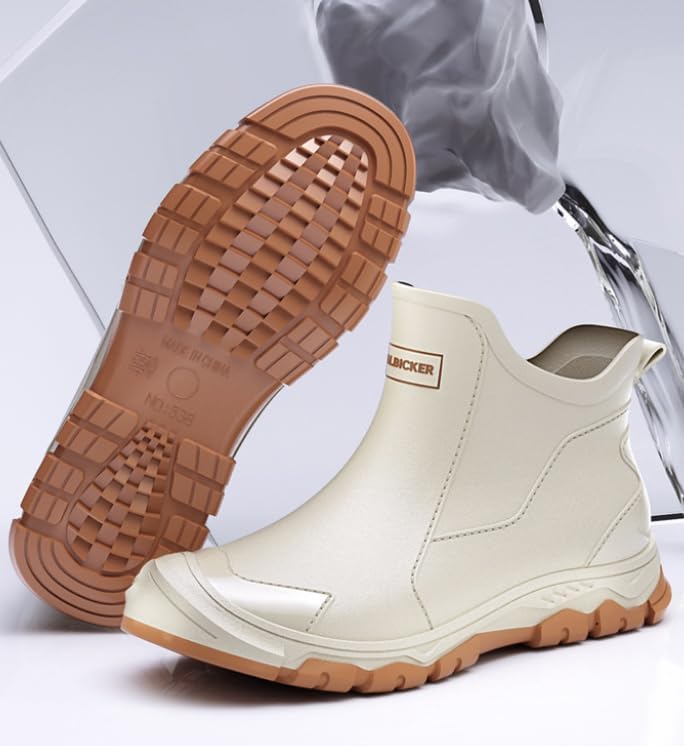 Mens Rain Boots Ankle Rubber Rain Boot Mens Waterproof Ankle Water Boots for Men Waterproof Garden Boots - Image 4