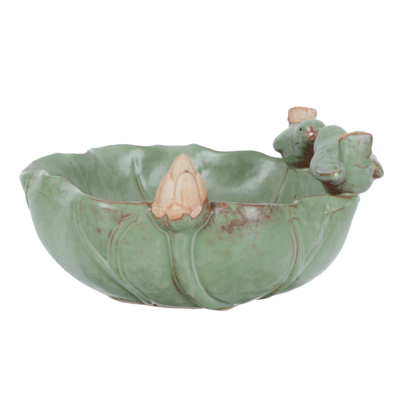 BESPORTBLE 1pezzi Contenitore in Ceramica Per Piante Vaso Foglie Di Loto Contenitore Per Piante Grasse Vaso in Ceramica Per Fiori Decorazione Naturale Per Casa e Balcone