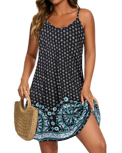 Image of JOELLYUS Womens Spaghetti Strap Dress Summer Dresses Beach Cover Ups Casual Sundresses with Pockets 2026
