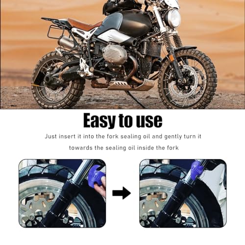 Image of povtii 2PCS Motorcycle Fork Seal Cleaner Tool, Fork Seal Cleaner Fits 45-55mm Seal Mate Oil Level, Universal Cleaning Shock Repairing Absorber Tool, Dirt Bike Motorcycle Accessories (Blue)