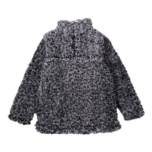 Boy Girl Long Sleeve Pullover Tops Kids Fleece Sweatshirt Solid Color Snowflake Velvet Blouses Toddler Baby Warm Tops