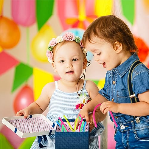 Ainiv 12 Stück Bunte Dehnbare Saiten, Sensory Noodles Fidget Toys, 24 cm Sensorische Dehnbar Schnur Fidget Toys Stretch Spielzeug Set, Spielzeug Stress Relief Zappeln für ADD, ADHS, Autismus(6 Farben)