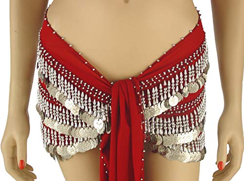 Miss Belly Dance Chiffon 4-Row Rectangular Hip Scarf | BELADI