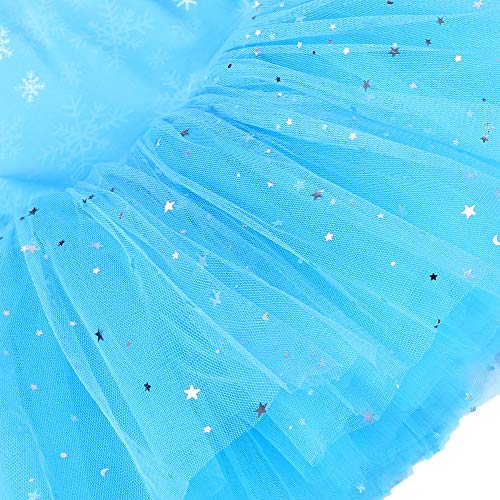 ZNYUNE Girls Ballet Tutu Dress Toddler Dance Leotards B216 Snow Blue XL - Thumbnail 3