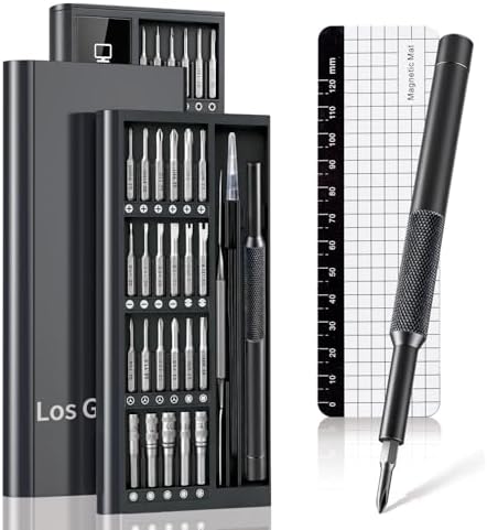 Feinmechaniker Schraubendreher Set Mini Werkzeug: Klein Schraubenzieher Set | Präzision Reparatur Werkzeugset mit 47 Bits & Magnetische Matte for Handy PC Laptop Macbook iphone Com