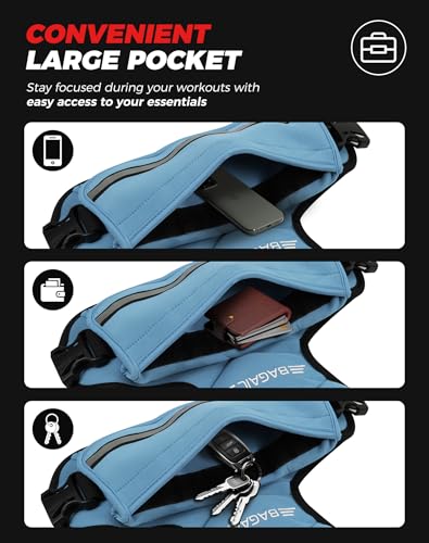 Image of BAGAIL Adjustable Weighted Vest for Women 4-10lb /12-18lb /20-32lb, Comfortable U-Neck Rucking Vest with 6 Removable Weights, Storage Pocket and Reflective Strips for Walking, Jogging, Weight Loss