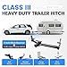 ECOTRIC Class 3 III Tow Trailer Hitch Compatible with 05-17 Chevy Chevrolet Equinox 10-17 GMC Terrain 06-09 Pontiac Torrent 02-07 Saturn Vue 2 Inch Square Receiver(Not The All-Welded Structure)