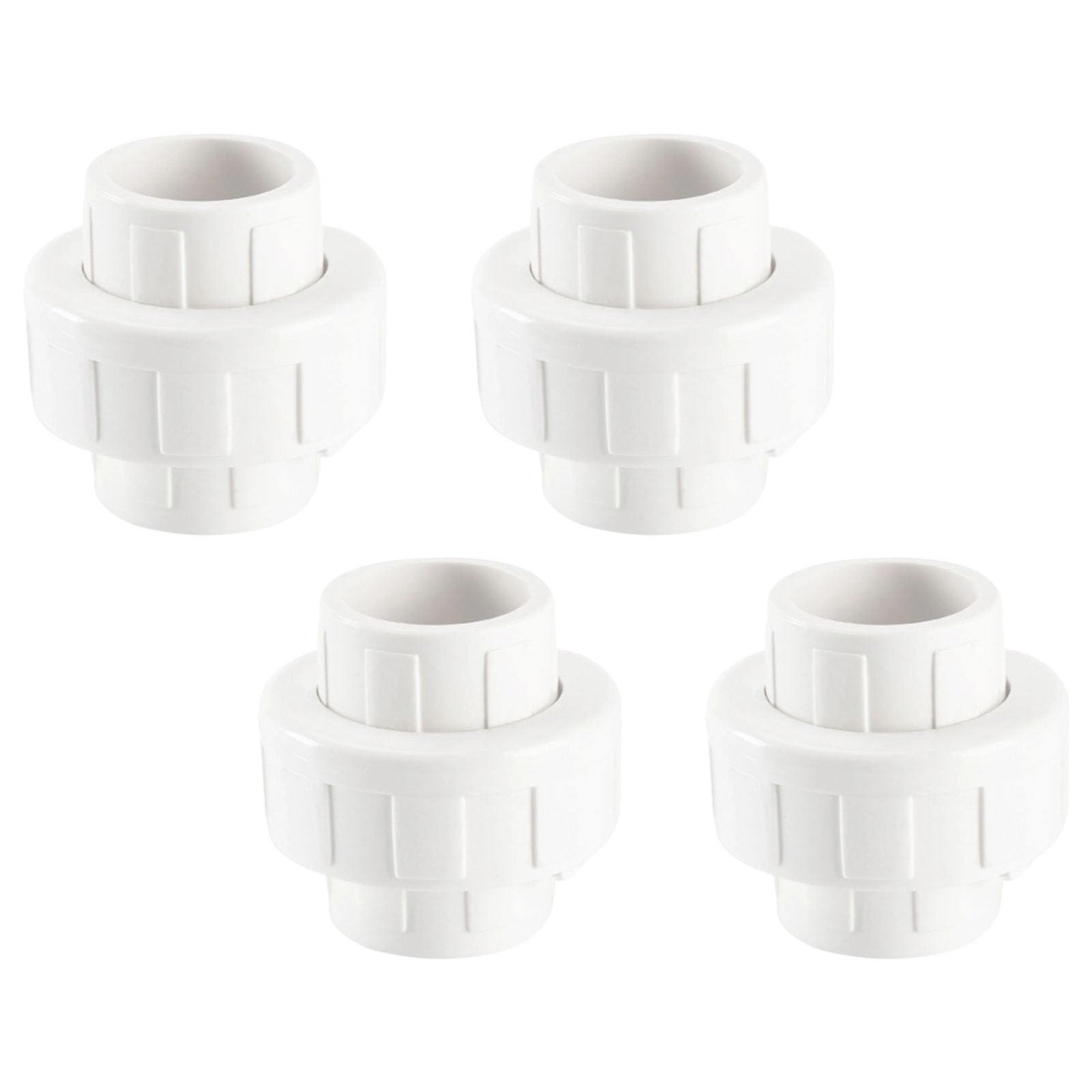 Buxuaaaa 25Mm 4Pcs Pvc Union Coupling Leakproof Fittings For Aquarium, Garden Irrigation & High Pressure Water Systems Garden Irrigation Water Pipe Fittings