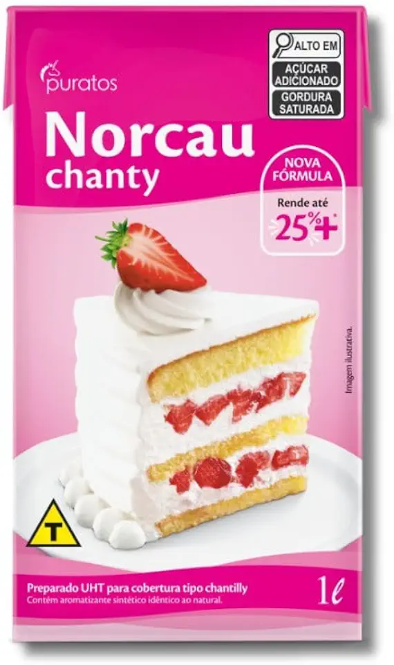 Chantilly Norcau Chanty, Cobertura e Recheio para Bolos, 1L, Puratos