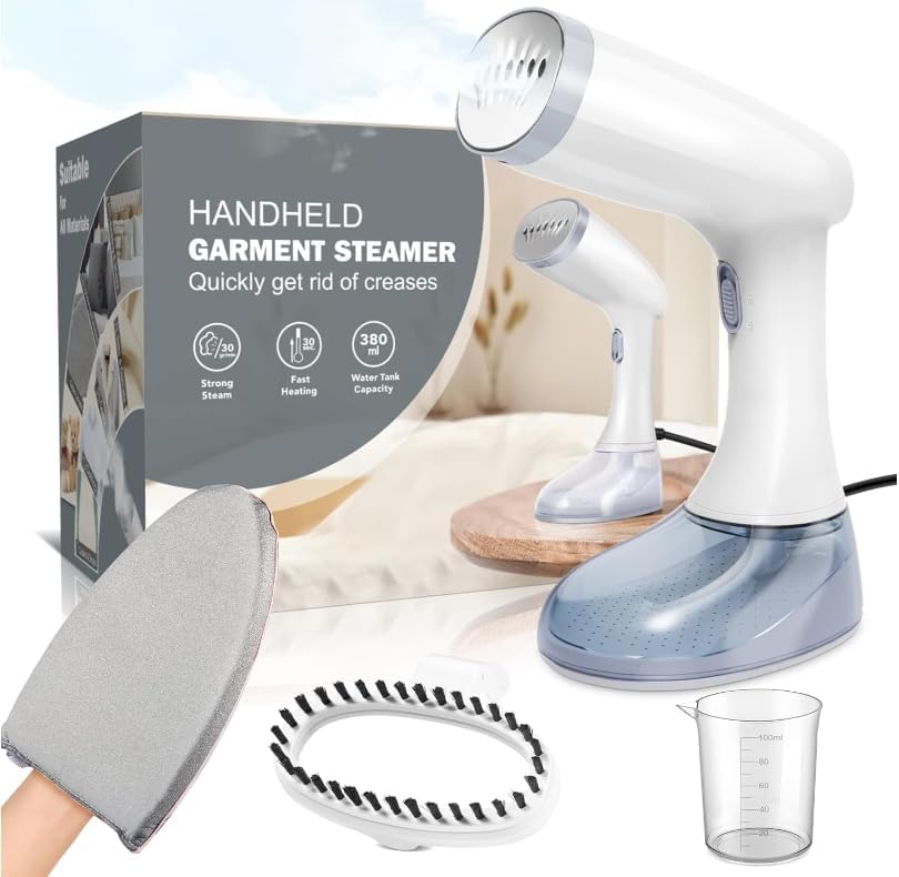 Vaporizador para ropa vaporizador de ropa de mano con guantes de planchado de cepillo vaporizador de ropa fuerte de 1350 W con tanque de 128fl oz