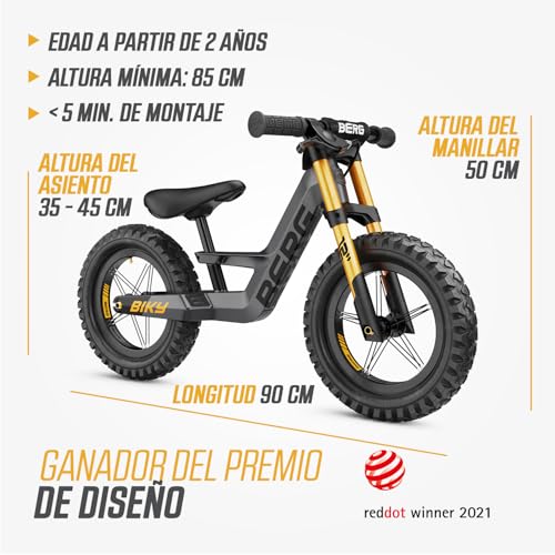 Miniatura 8 de Berg Biky Cross Bicicleta Infantil, Unisex Youth, Gris, 12 Pulgadas