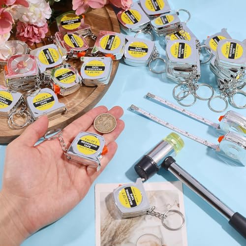 100 pcs Mini Cinta Métrica Retráctil con Llavero 3ft miniatura 3